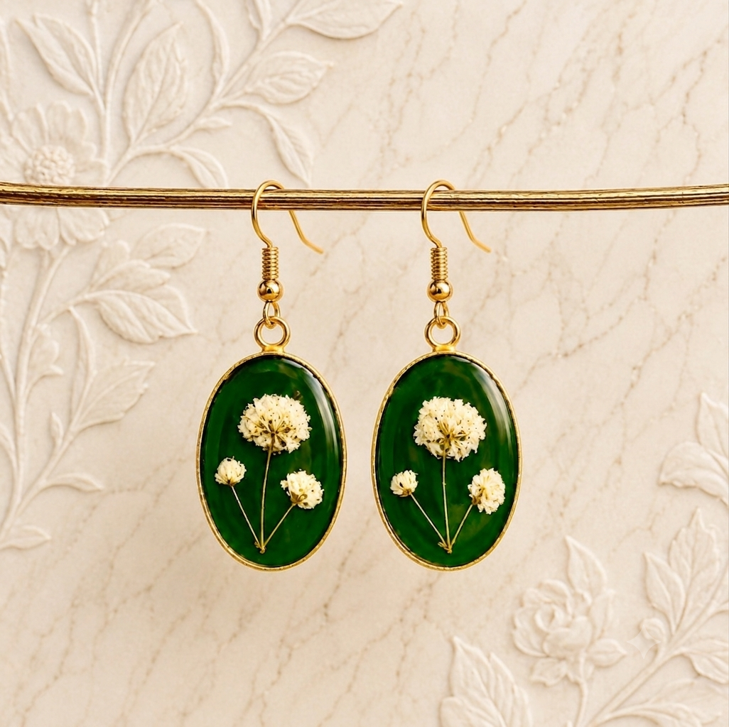 Emerald Flora Earrings
