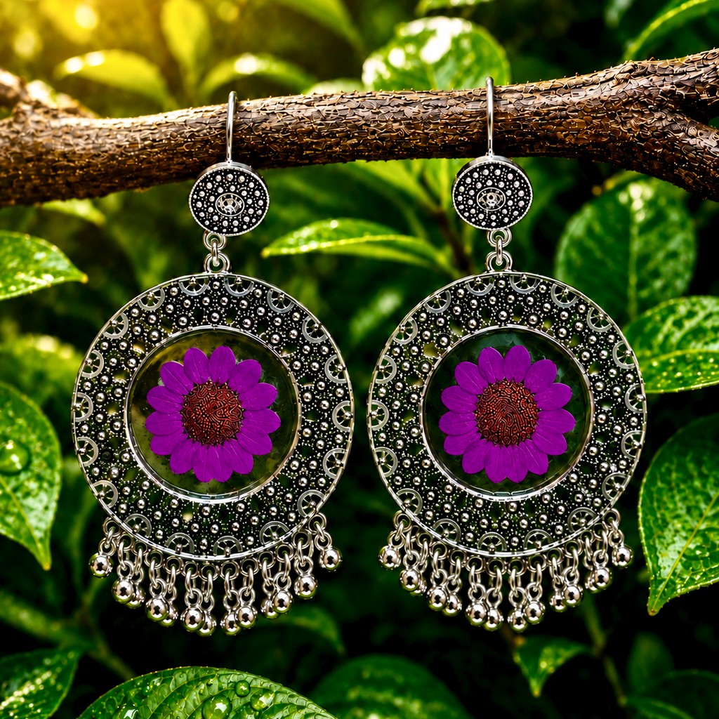 Violet Ghunghroo Chandbalis