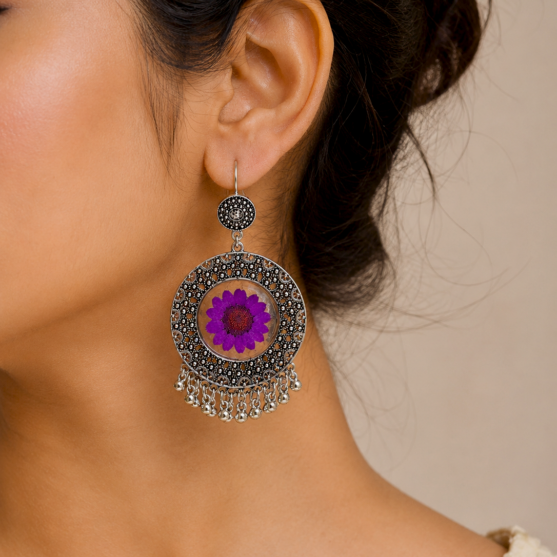 Violet Ghunghroo Chandbalis