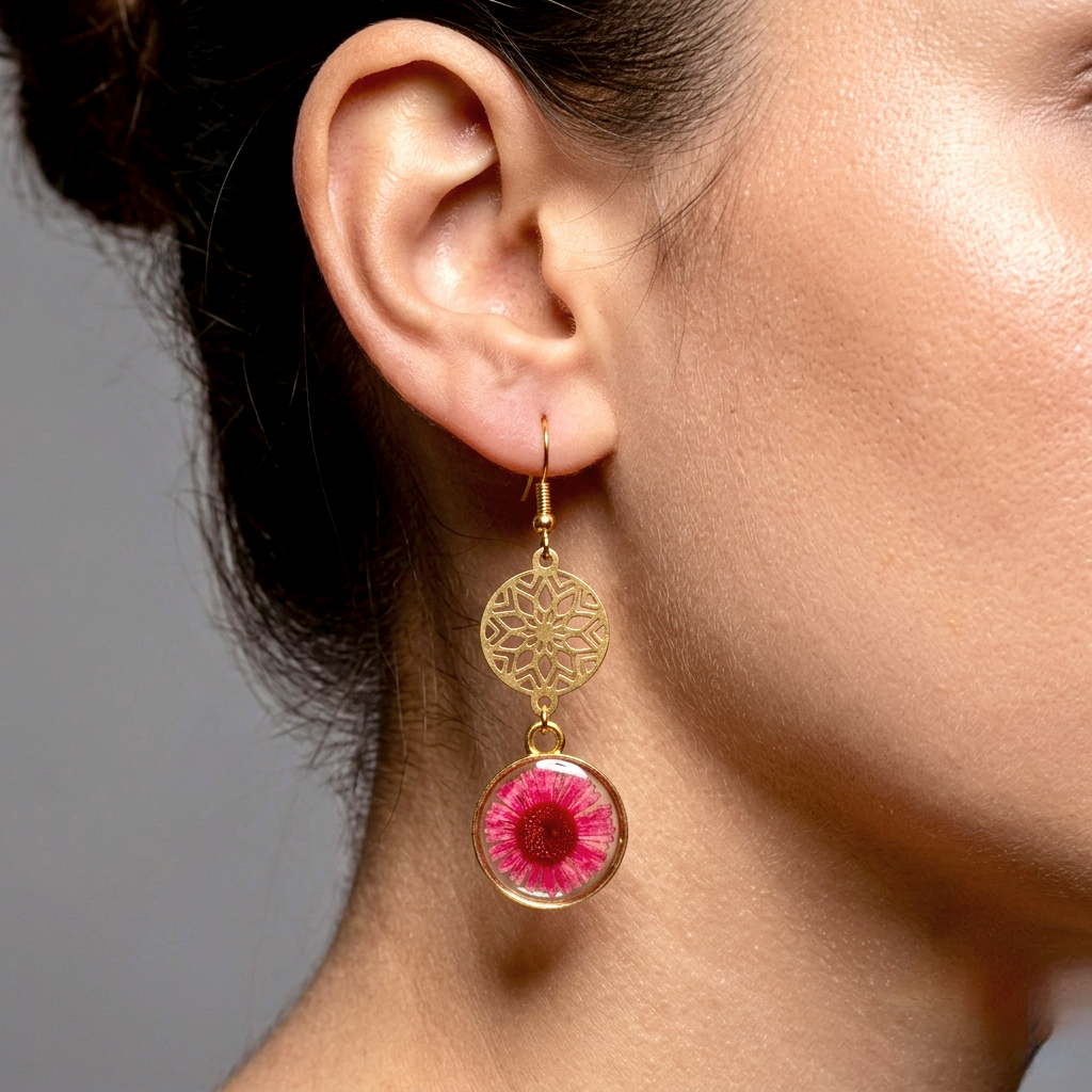 Blushing Mandala Earrings
