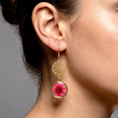 Blushing Mandala Earrings