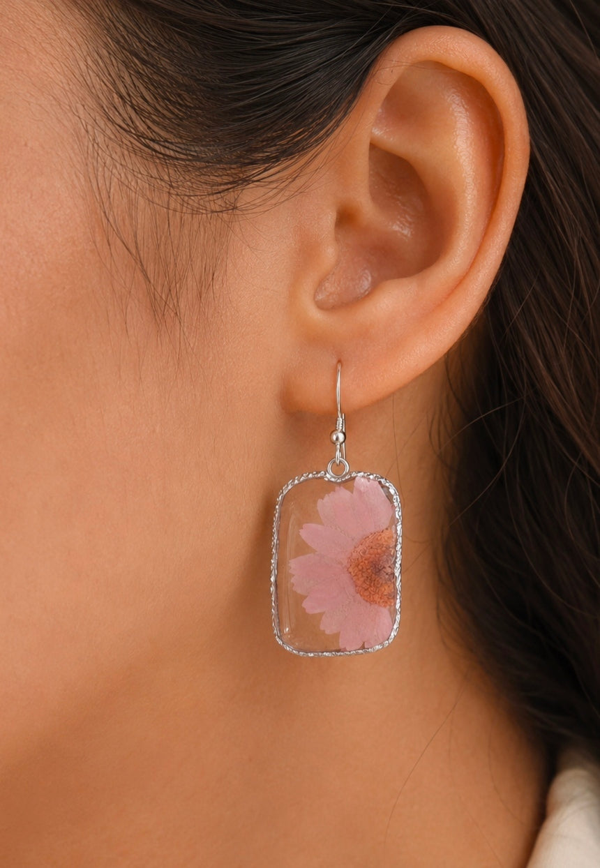Split Petal Pink Earrings