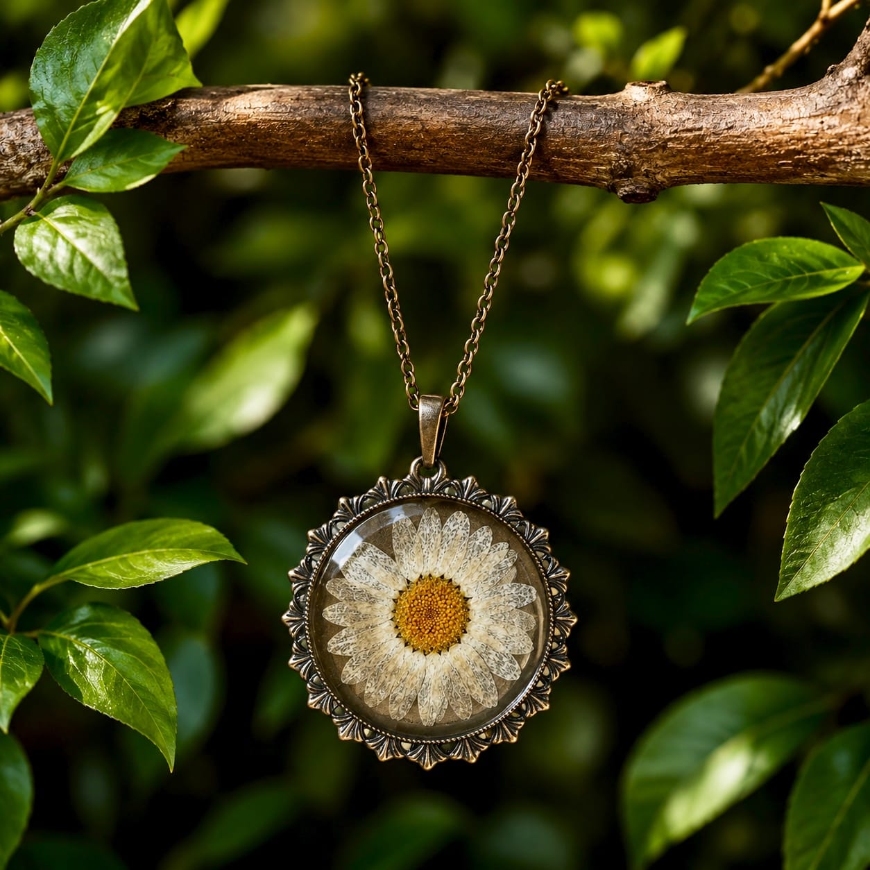 Morning Dew Daisy Pendant
