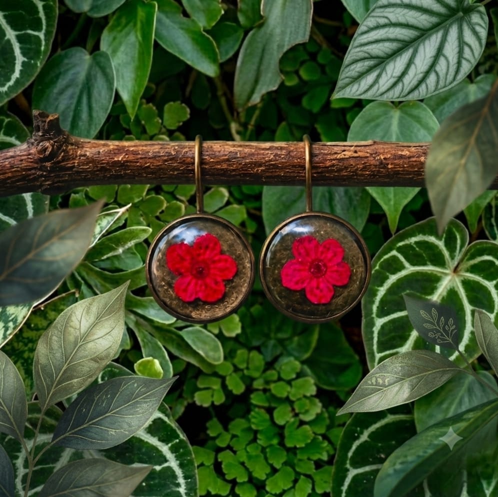Ruby Leverback Orb Earrings