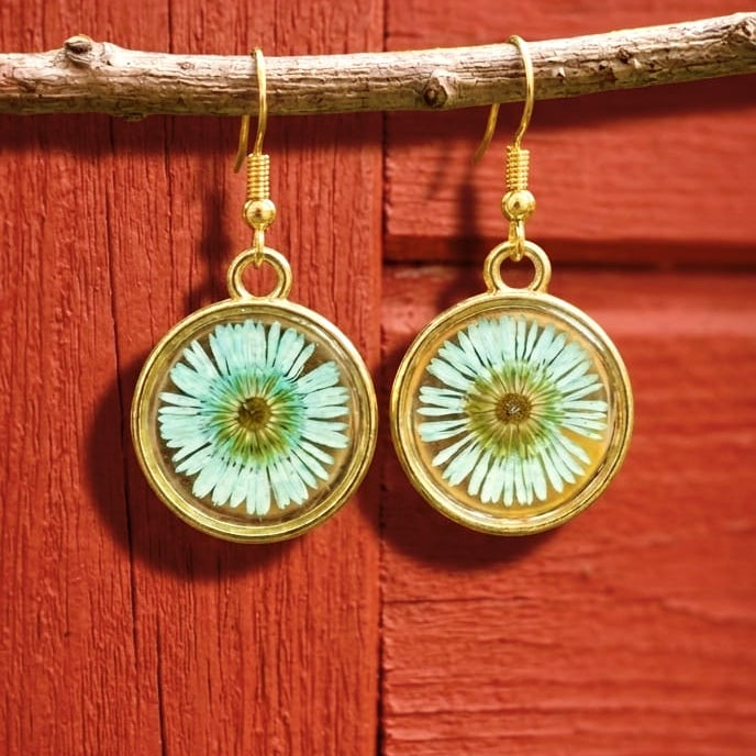 Dew Drop Aqua Earrings