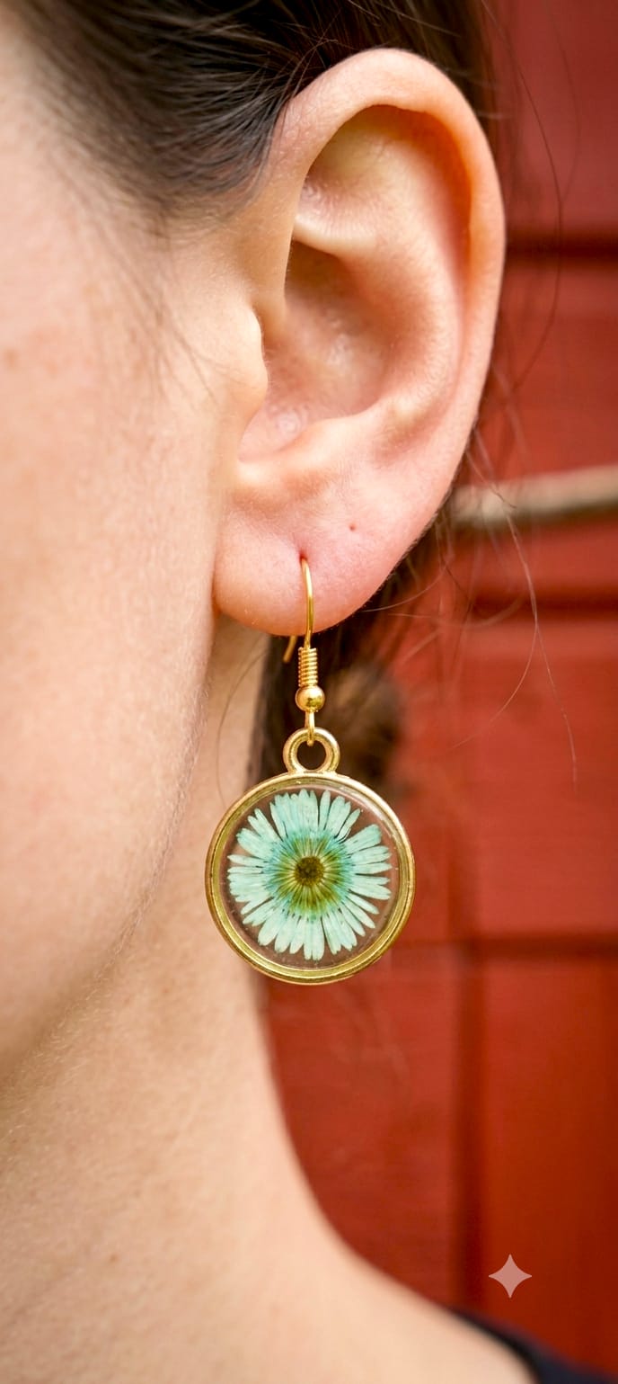 Dew Drop Aqua Earrings