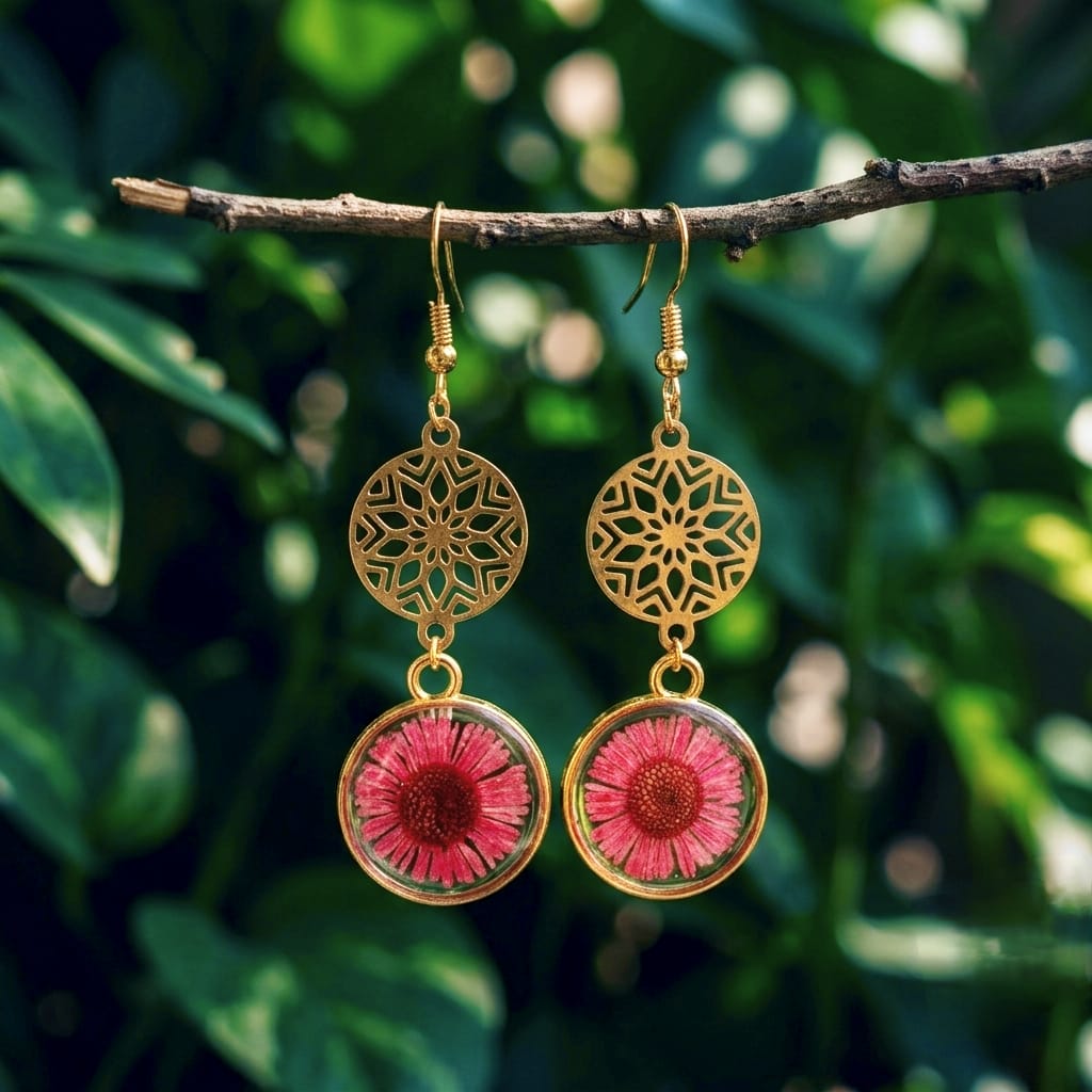 Blushing Mandala Earrings