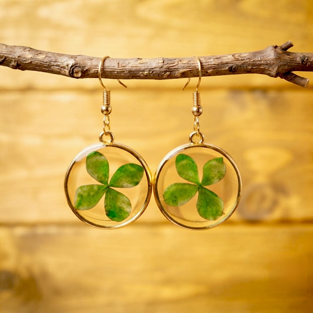 Emerald Charm Hydrangea Earrings