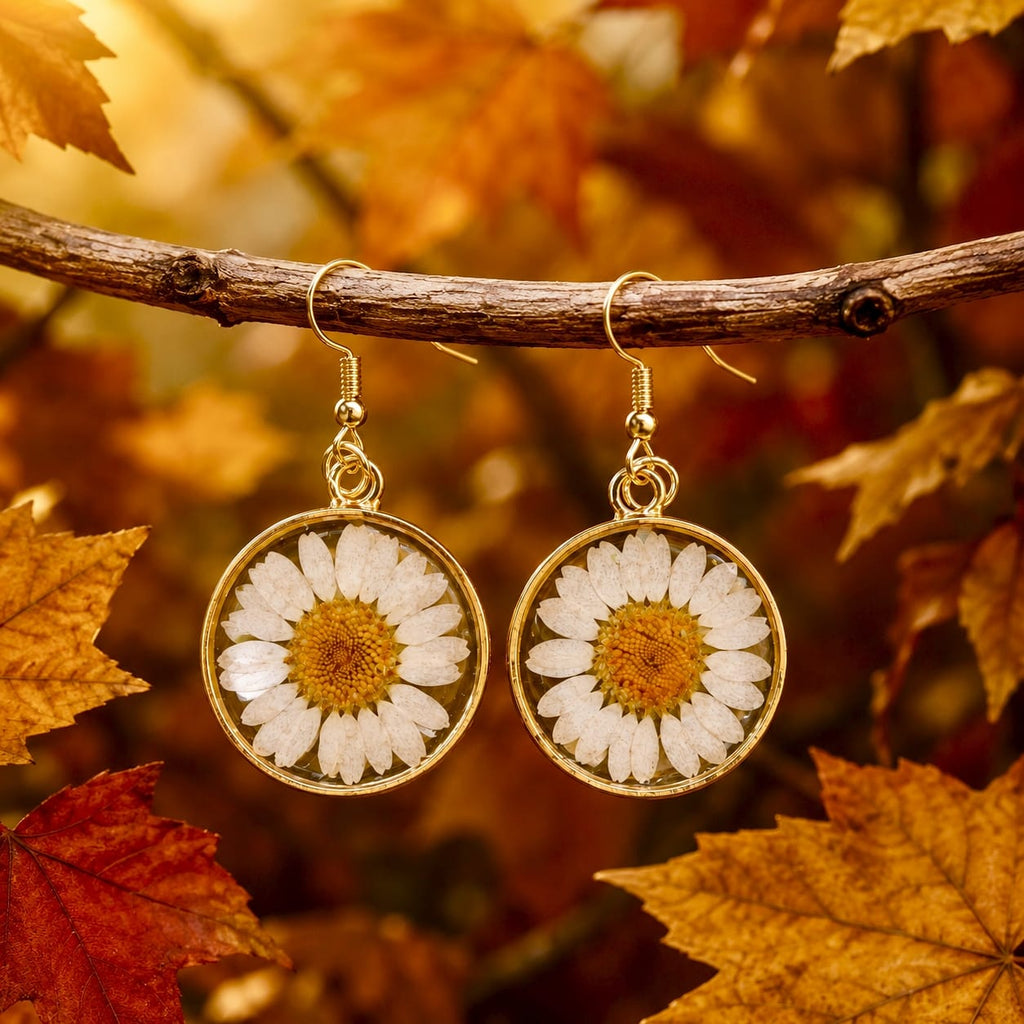 Ivory Daisy Earrings