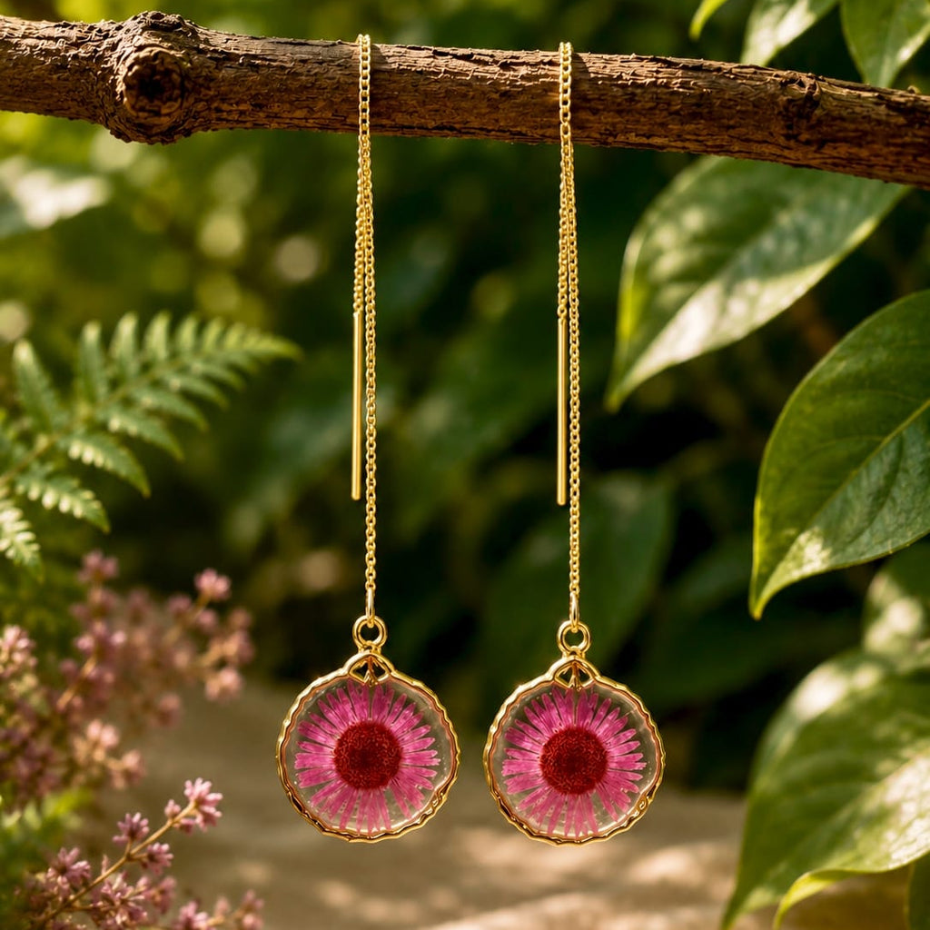 Fuchsia Cascade Earrings