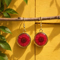 Crimson Drop Earrings