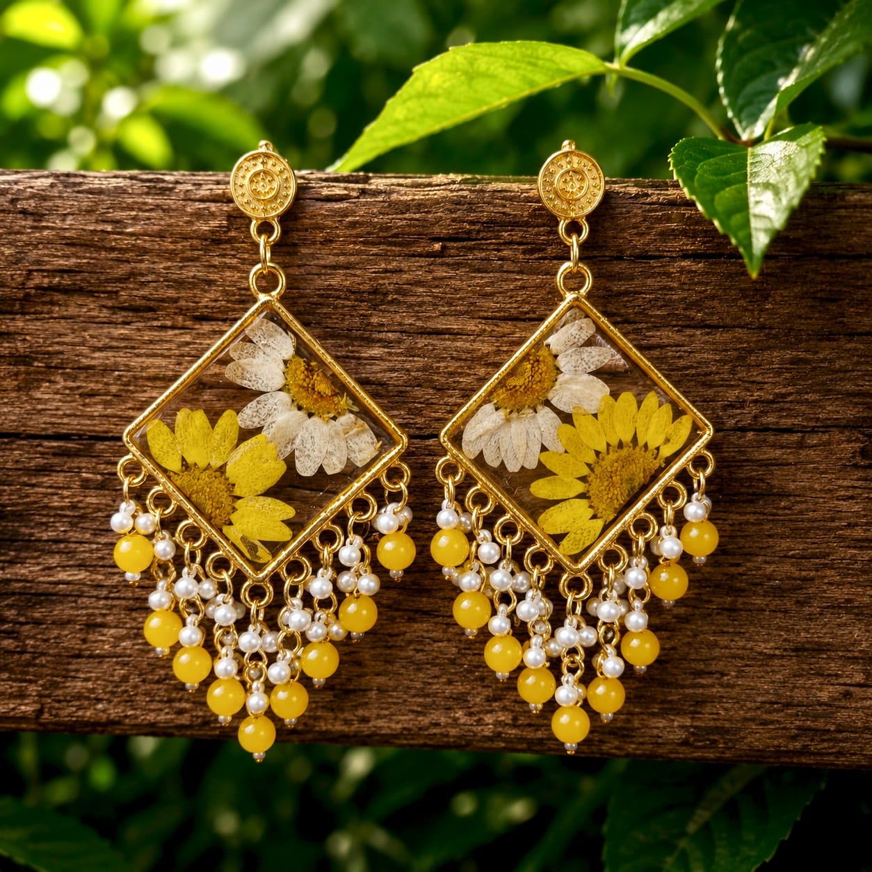 Sunlit Glimmer Chandbali