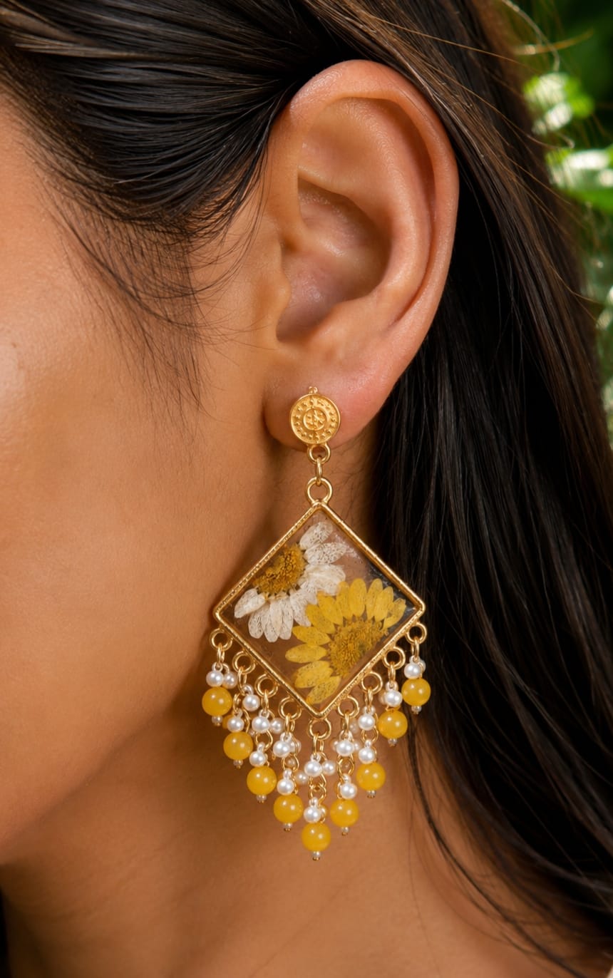 Sunlit Glimmer Chandbali