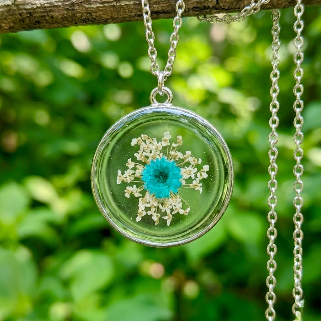 Azure Wildflower Pendant