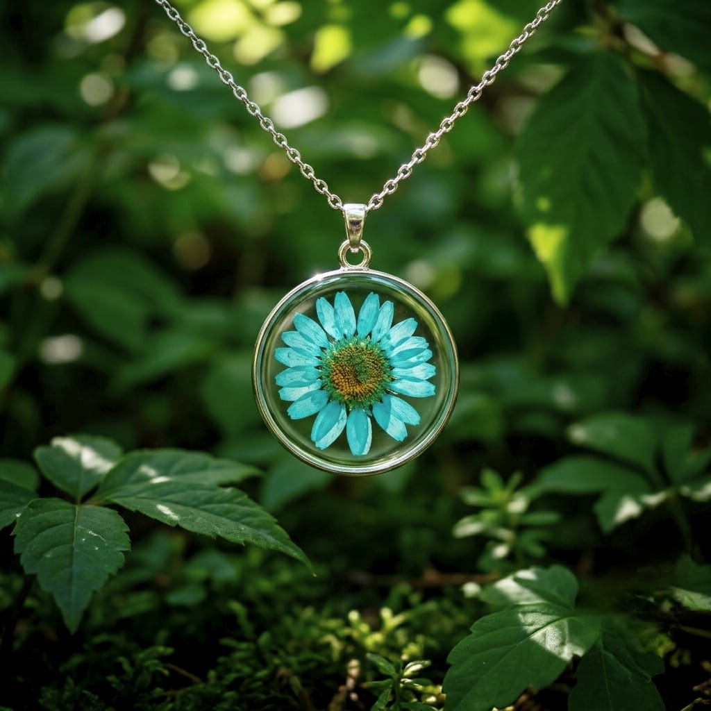 Teal Petal Pendant