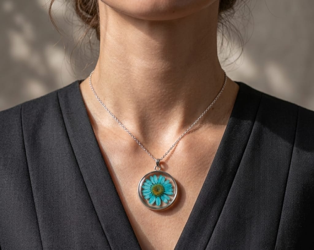 Teal Petal Pendant
