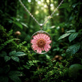 Rose-Tinted Daisy Pendant
