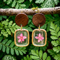 Mossrose Walnut Earrings
