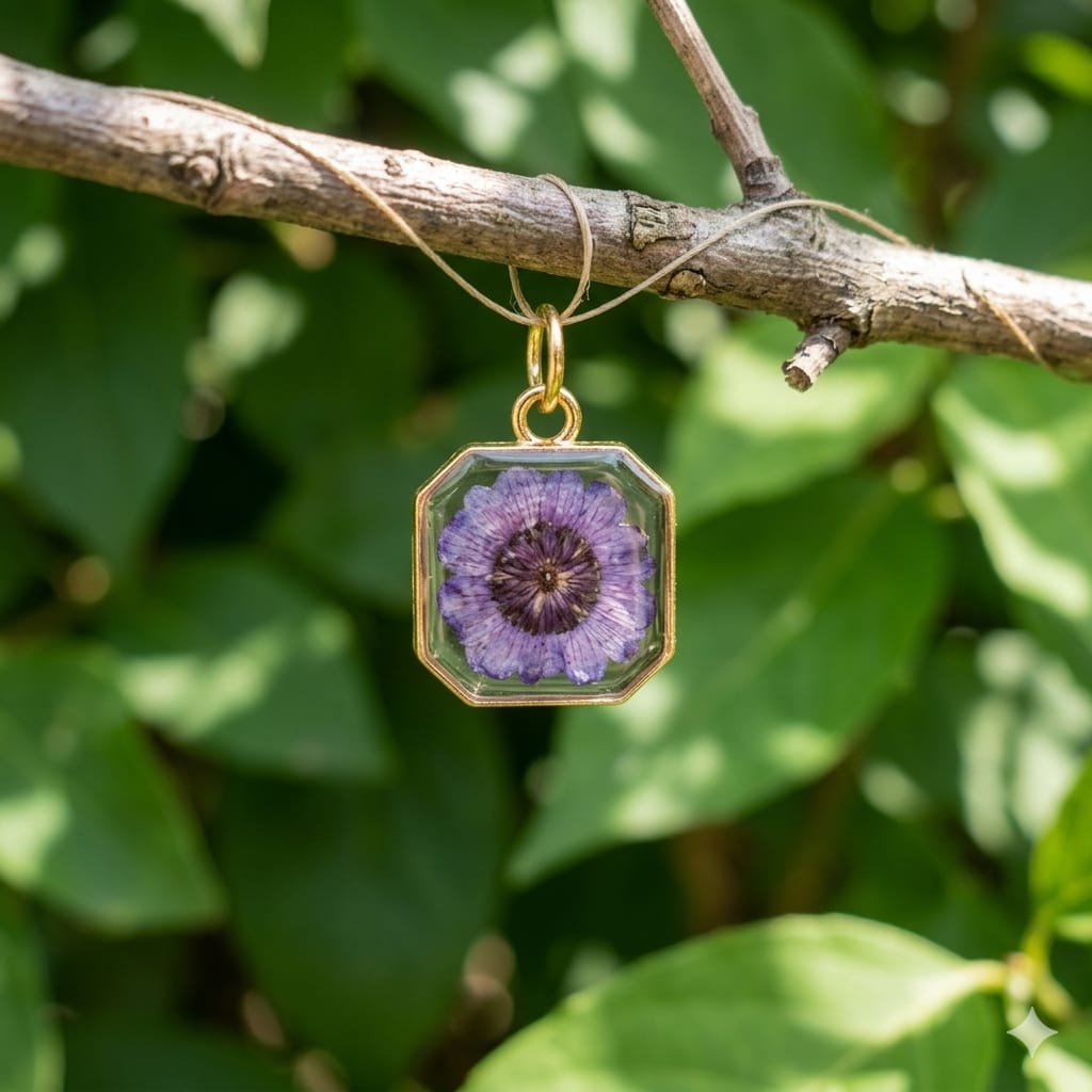 Voilet Aster Pendant