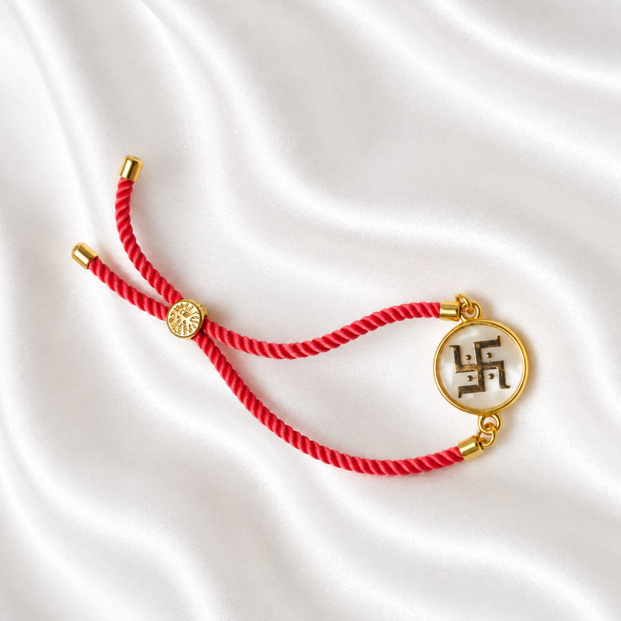 Crimson Swastika Rakhi