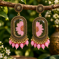 Pink Pearl Jhumkas