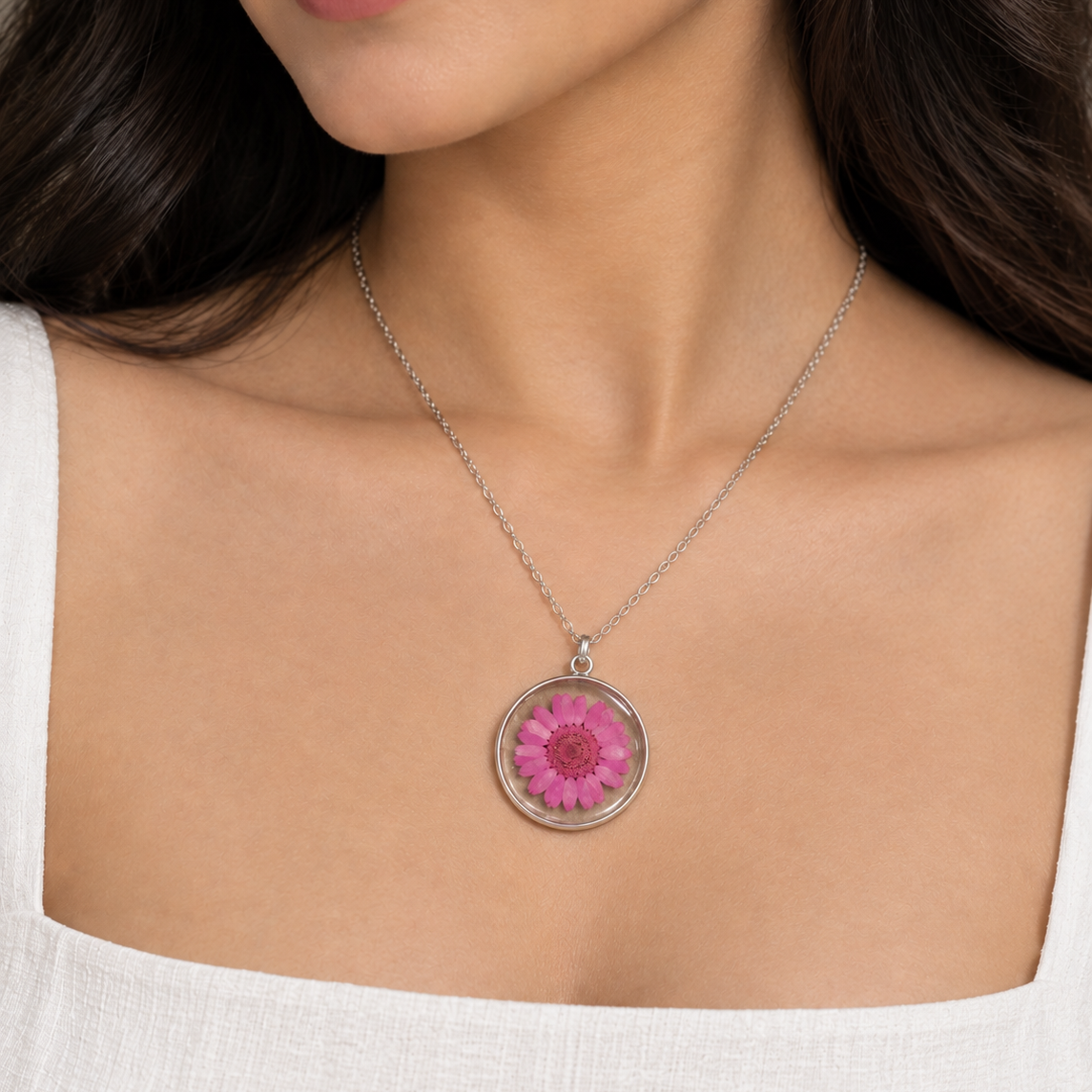 Fuchsia Flora Pendant