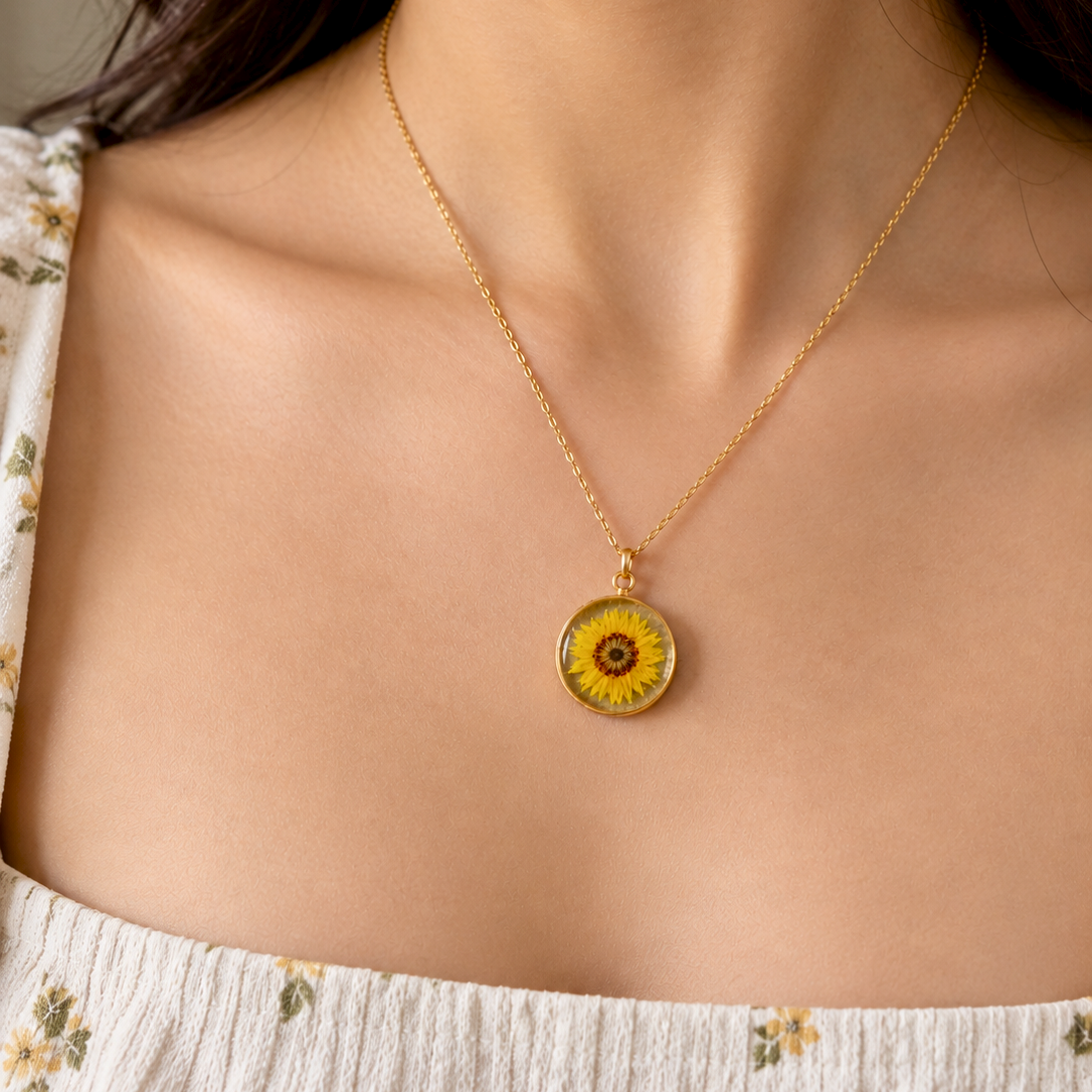 Sunflower Whisper Pendant