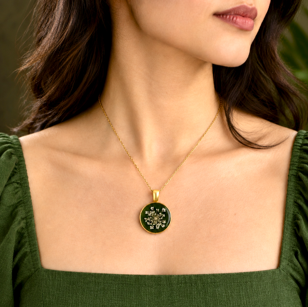 Emerald Wildflower Pendant