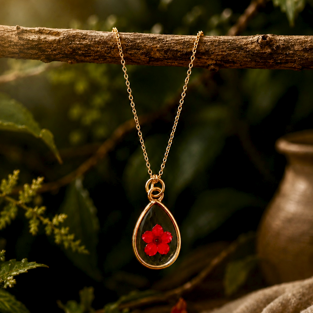 Crimson Teardrop Pendant